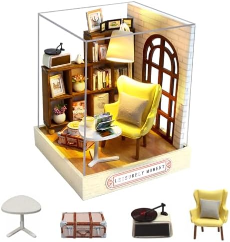 CUTEROOM DIY Doll Room Miniature Furniture Wooden House Kit-Leisure Moment by CUTEROOM