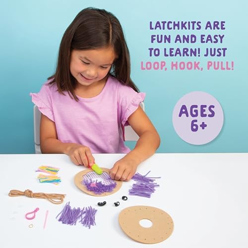 LatchKits Mini Donut - Latch Hook Kits for Kids, Arts and Crafts, Yarn Art, Kids Crafts, Toys for Girls, Birthday Gift for Girls, Easy to Follow Patten, Hook Included, Craft Kits, Ages 6+ - Image 3