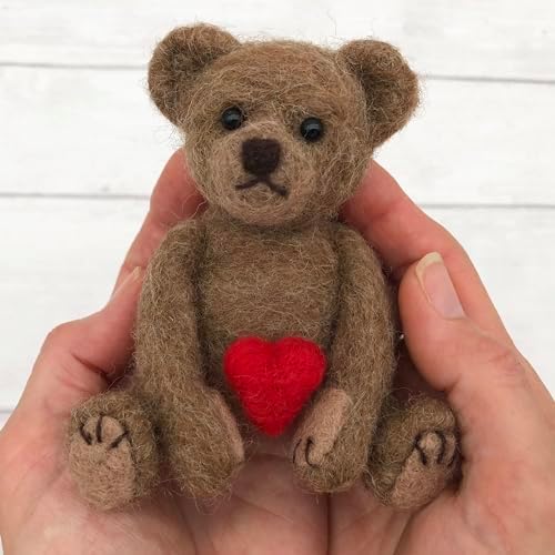 Bergin & Bath Needle Felting Kit, Teddy. Make a Sweet Little Teddy Bear with This Craft kit for Adults and Teens. - Image 3
