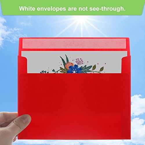 70 Packs A4 Envelope Red, 4x6 Photo Envelopes for Invitations, Envelopes Self Seal for Weddings, Baby Shower, Photos, Postcards, Greeting Cards, Mailing - Image 4
