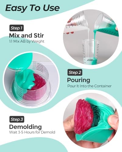 Nicpro 250oz Silicone Mold Making Kit 20A, Platinum Liquid Silicones Rubber - Image 3