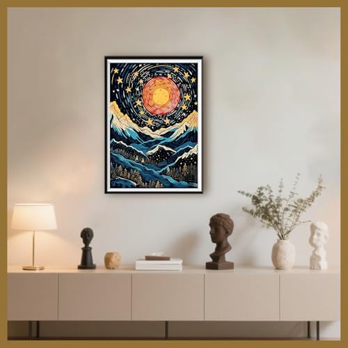 DOTSOPS Mountain Diamond Art Painting Kits DIY Paint by Diamonds for Adults - Image 5