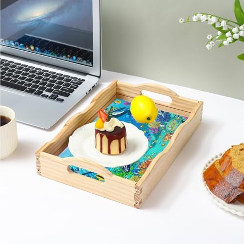 EWJRNSF Diamond Art Kits for Adults Wooden Serving Trays with Handles - Image 6
