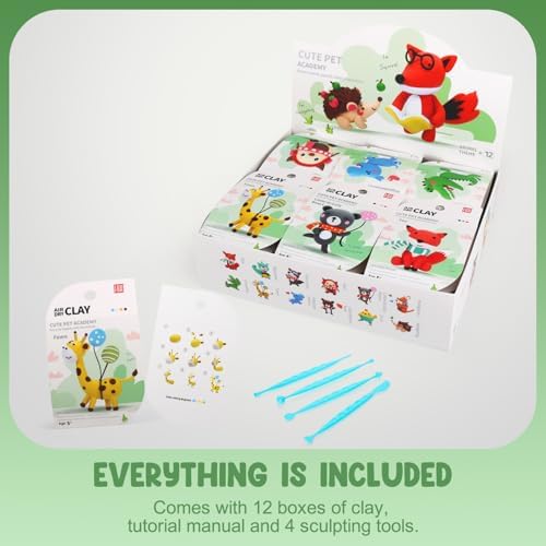 LOUFOR Air Dry Clay Kits for Kids, 12 Boxes - Image 5