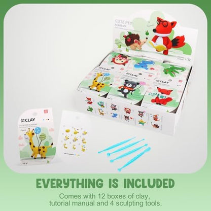 LOUFOR Air Dry Clay Kits for Kids, 12 Boxes - Image 5