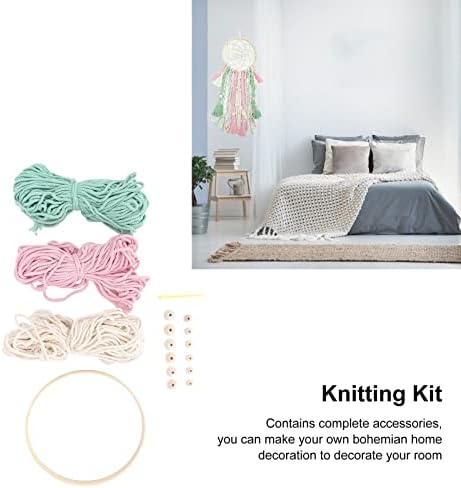 Pilipane Macrame Kit Bohemian Style DIY Weaving Material Package Complete Accessories for Adults Women Home Decoration Cotton Bamboo Threads - Image 4