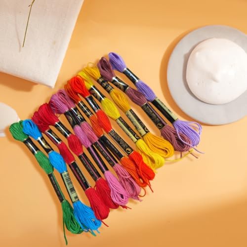 12 Skeins Rainbow Embroidery Thread Variegated Floss for Sewing - Image 3