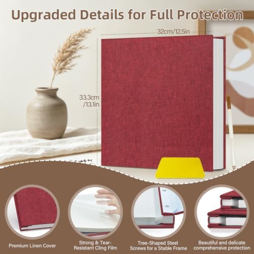 Popotop Photo Album Self Adhesive Scrapbook Album for 4x6 5x7 8x10 Pictures DIY Photo Book as Scrapbooking Supplies Kits, Birthday Gifts for Women Mom Wedding Baby Family Travel - Image 3