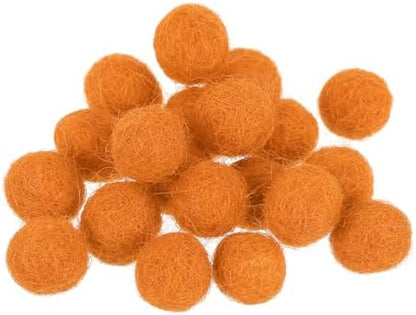 PATIKIL Wool Felt Balls Beads Wool Felting Pom 1cm 10mm Orange Red for Home Decor DIY Crafts Handcrafts Project Pack of 20 by PATIKIL