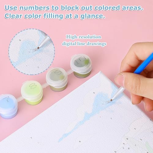 Gnome Paint by Numbers Kit for Adults Beginner, Paint by Numbers 10x10 Inch - Image 5