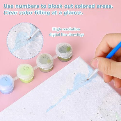 Gnome Paint by Numbers Kit for Adults Beginner, Paint by Numbers 10x10 Inch - Image 5