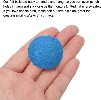 PATIKIL Wool Felt Balls Beads Wool Felting Pom 3cm 30mm Light Blue for Home Crafts Handcrafts Project DIY Pack of 5 - Image 4