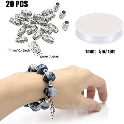 Woohome Beads Resin Moulds Set, 2 PCS Skull Resin Casting Mould Epoxy Resin Moulds with String, Bracelet Accessories for Bracelet, Gemstone Jewelry Casting - Image 4