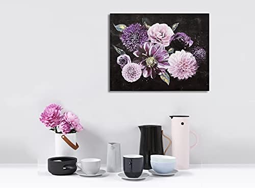 Artmaple Paint by Number for Adults Beginner Students,Ideal Gift Choice for Birthday or Any Festival, DIY Acrylic Painting Kit for Hoom Decor Canvas ONLY (Purple Flowers 16x20) - Image 3