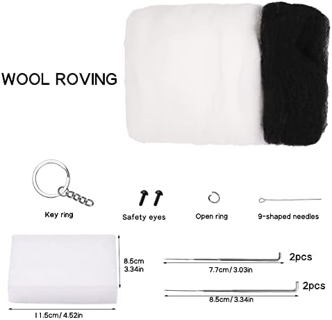 QMNNMA Needle Felting Kit for Beginners, French Bulldog Wool Felting Kit - Image 2