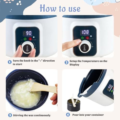 KQU Digital Wax Melting Pot with Temperature Control for Candle Making - Image 7