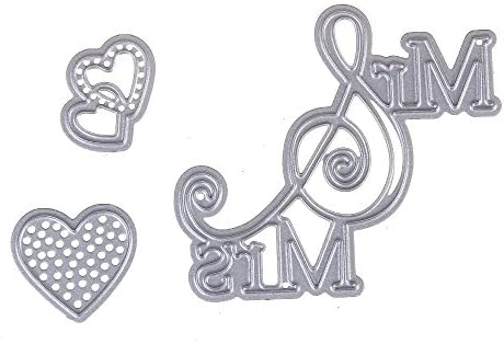 Letter Thank You Mr&Mrs Best Wishes Happy Anniversary Heart Metal Cutting Dies Stencil DIY Scrapbooking Embossing Tool DIY Paper Cards Album Decoration (Mr & Mrs) - Image 5