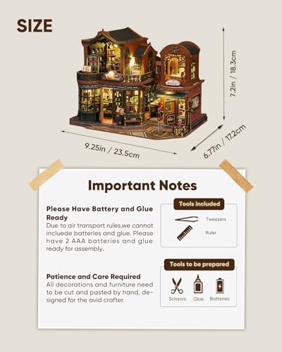 DIY Miniature House Kit Book Nook Kit for Adults to Build Mini Magic House - Image 3