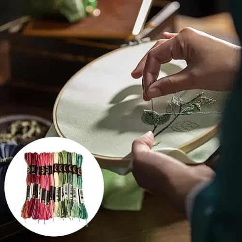 12 Skeins 105 Yards Cross Stitch Floss Embroidery Thread 6 Ply Variegated Friendship String Polyester Christmas Color Threads for Sewing Making Bracelets Clothes Stitching Decor Craft DIY - Image 4