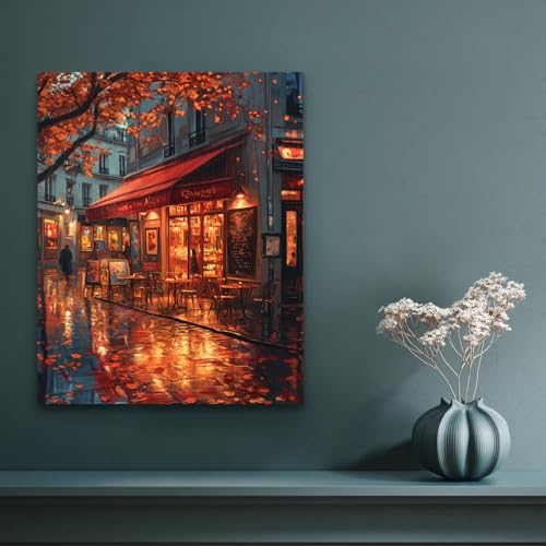 Banket Paint by Numbers Kit for Adults Beginner Landscape DIY Painting Kits for Adults City Easy Adult Paint by Number Kits on Canvas Color by Numbers for Gifts Home Wall Decor 16x20 Inch - Image 2