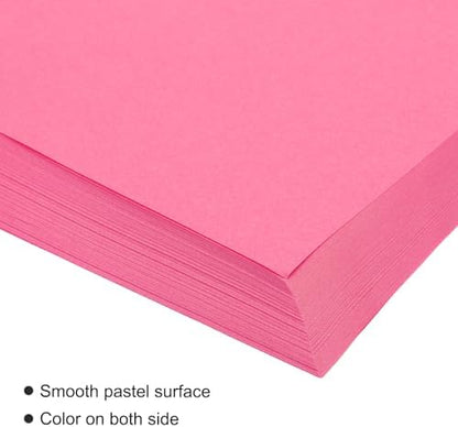 MECCANIXITY 100 Sheet Origami Paper Double Sided Fluorescent Peach 11.7 x 8.3 Inch Square Sheet for Art Craft Project, Beginners, Gifts Decor - Image 4