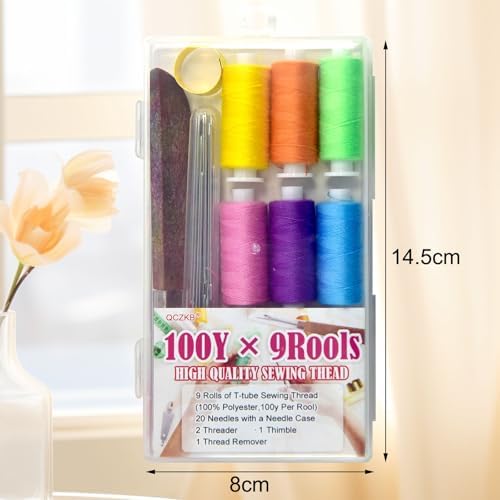 QCZKB 40 Pcs Steel Needles Sewing kit for Hand Sewing, with 25 Stainless Big Eye Steel Sewing Needles kit - Image 2