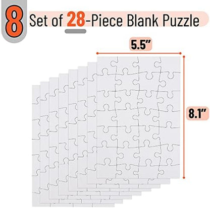 Mr. Pen- Blank Puzzle, 32 Pack, 28 Pieces/Pack, 5.5" x 8.1" - Image 2