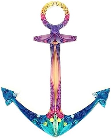 Ship anchor Paper Quilling Kit Paper Quilling Adult Craft Great for DIY Craft Workshop, Home Decoration,Birthday Gift,Adult Friend interaction.It's Suitable for Adult and Craftsmen.Creative Stress by MerainMe