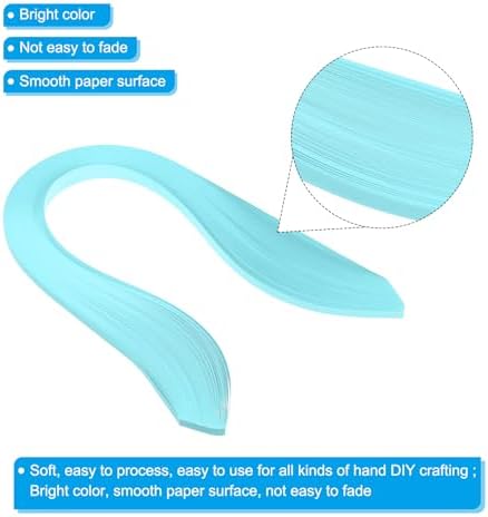 PATIKIL Quilling Strips Paper 600pcs 5mm 39cm Origami Paper Quilling Kits for Art DIY Craft Christmas, Light Blue - Image 3