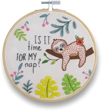 FUNATIC is It Time for My Nap Funny Embroidery Kit for Adults by FUNATIC