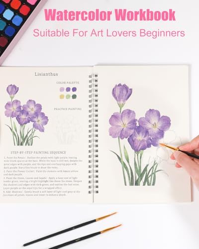 Flower Watercolor Workbook for Adults and Beginners - Image 6