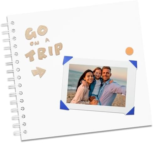 DIY Scrapbook Photo Album,40 Pages,8x8 Inch,White - Image 3