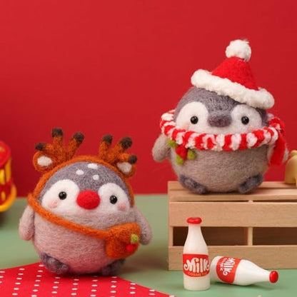Wizardi Beginner Needle Felting Kit for Adults - Sleepy Penguin. Bird Felting Kit 5.5x5x4cm. Felting Tools. Wool Felting Supplies. Felt Crafts. Wool Felt. F07N8-W115 - Image 4