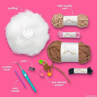 Original Squishmallows Omar the Bear Crochet Kit, Includes Yarn, Crochet Hook, Starter Hooks, Step-By-Step Tutorials, Exclusive Crochet Kit for Beginners, DIY Craft, Crochet Kits, Great Teen Gifts - Image 4