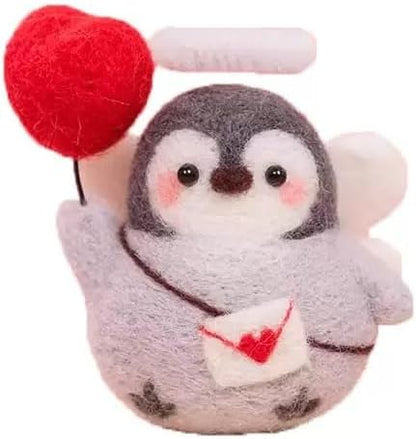 6-Piece Needle Felting Kitl, Penguin-Themed Wool Felting Starter Set (Beginner-Friendly) with Instructions, Foam Mat & Felting Supplies,DIY Craft Animal Home Decor Tutorial (Cute Penguins) - Image 3