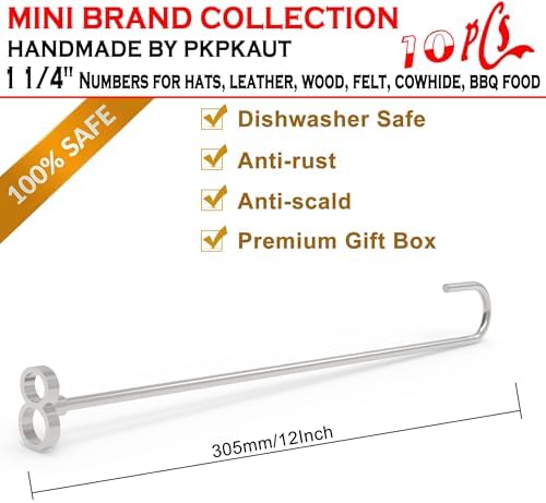 10Pcs 1 1/4" Custom Branding Iron for Wood, Leather Branding Stamp - Image 4