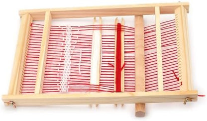 Yesland Weaving Loom Kit for Beginners - Large Wooden Frame Loom 15.6" with Shuttle, Comb & Yarn - Multi-Craft Tapestry Weaving for Kids & Adults - Image 3