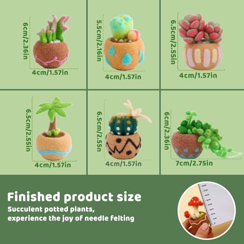 Yizzvb Needle Felting Kit, 6 Pcs Wool Felting kit Felting Tools - Image 2