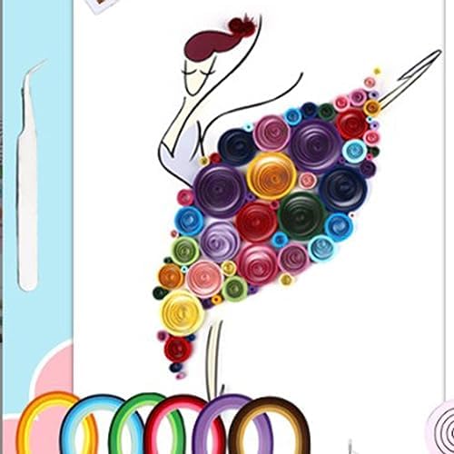 Obetuens 14Pcs Paper Quilling Kit for Beginners Adults DIY Paper Filigree Art Kit with Tools Manual for Kids, Teens, Crafting, Card Making, Home Decor, Floral Patterns, Scrapbook - Image 5