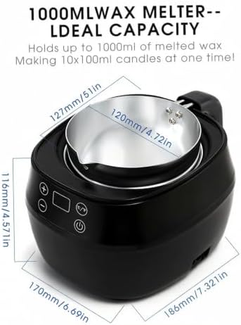 PithCogent Candle Making Kit for Beginners, 110v Melter - Image 7