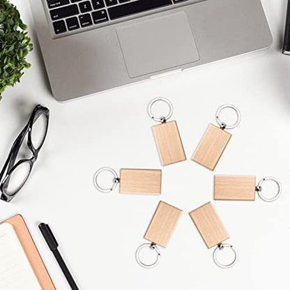 20 Pieces Blank Wooden Key Chain - Image 4