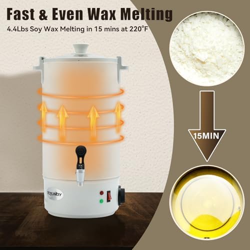 TCFUNDY Candle Making Wax Melter 10L Electric Non-Stick Wax Melting Pot DIY - Image 3