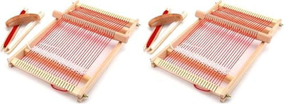 Yesland Multi-Craft Weaving Loom - Wooden Loom Large Frame Handcraft for Kids and Beginners -15.6 x 9.7 x 1.2 Inches (Pack of 2) by Yesland
