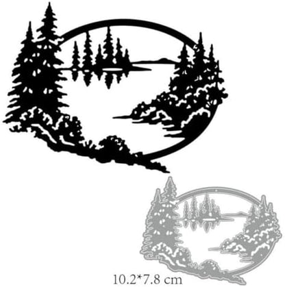 Scrapbooking Die-Cuts, Christmas Metal Cutting Dies for Card Making, Paper Craft Punch Template, Background Embossing Stencils, DIY Album Décor(Christmas Forest-10.2x7.8cm) - Image 4