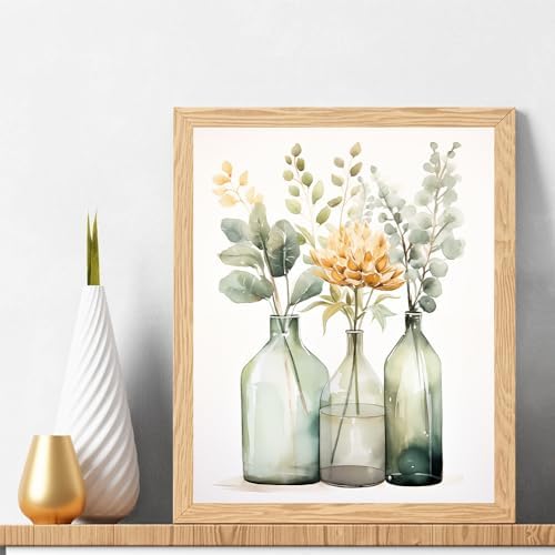 Natuyalo Paint by Numbers Kit for Adults - Flowers in Bottle DIY Adult Paint by Number Kits Acrylic Canvas Painting for Adults Beginners Kids Art Crafts Without Frame, 16x20 Inch - Image 2
