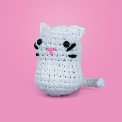 Selfiko Crochet Kit for Beginners – Complete Amigurumi Starter Pack with Pre-Started Magic Ring, Step-by-Step Video Tutorials & Simple Yarn – Learn to Crochet Easily (Meowko The Cat) - Image 3