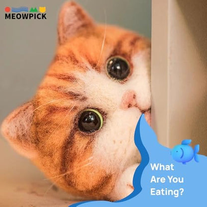 MeowPick Needle Felting Kit for Beginners, DIY Realistic Cat Head with Video Tutorials, Wool Felt Supplies for Adults, Gift for Cat Lovers (American Shorthair) - Image 4
