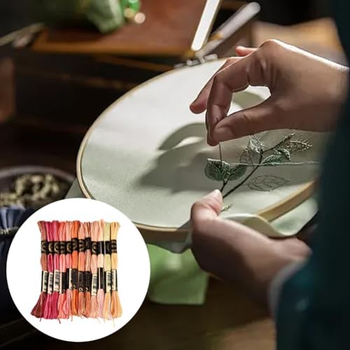 12 Skeins 105 Yards Cross Stitch Floss Colorful Embroidery Thread 6 Ply Variegated Friendship String Polyester Threads Bulk for Sewing Making Bracelets Clothes Stitching Decor Craft DIY - Image 4