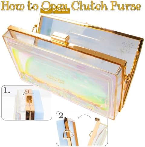 Resin Shaker Tray Clutch Purse Complete Set Large Rectangle Bag DIY Kits with Accessories - Image 2