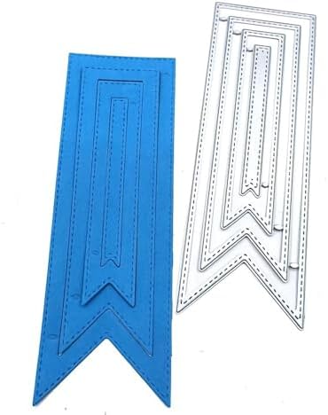 Lapoo Cutting Die for Scrapbooking, 3D Backgrounds Frame New Cutting Dies DIY Album Card Making Decor Paper Craft Metal Die Cuts Party Decorations (Multiple Tags 5.3 x 1.9 in) - Image 2